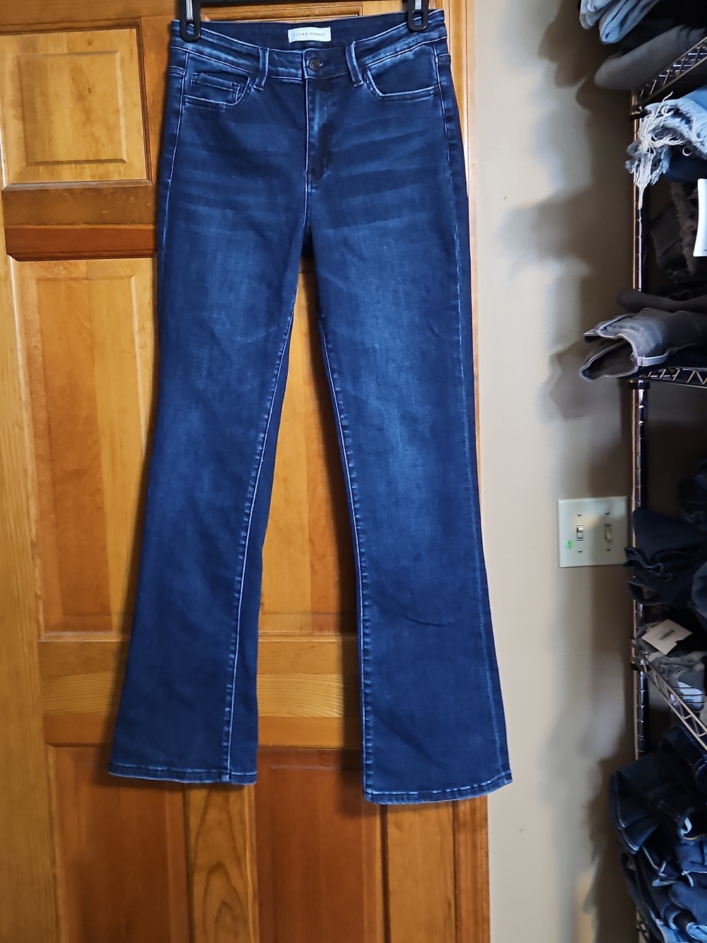 Flying Monkey High Waisted Bootcut Denim Jeans - Picture 2 of 11